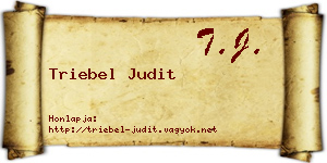 Triebel Judit névjegykártya